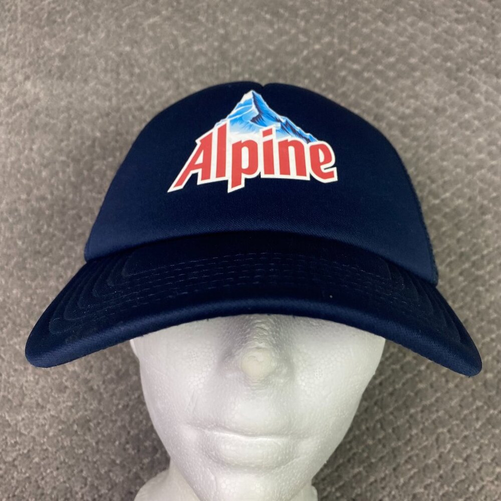 Vintage Alpine Lager Beer Hat Cap Snapback Trucker Foam Mesh